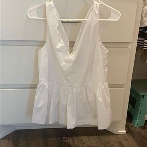 White jcrew peplum tank